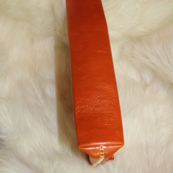 Fredd and Basha Henri bag leather Clutch brow snap closure 11"L  x 7.5" W x 2" - Picture 3 of 9